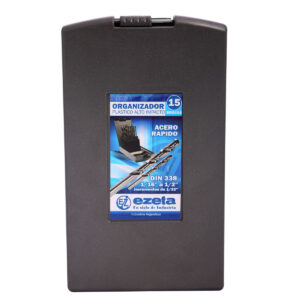 3301- 5200 - Caja Plástico Alto Impacto 15 Brocas para Metal Pulgadas