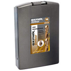 3302-5100- Caja Plástico Alto Impacto - 19 Brocas EZ MAX Ambar