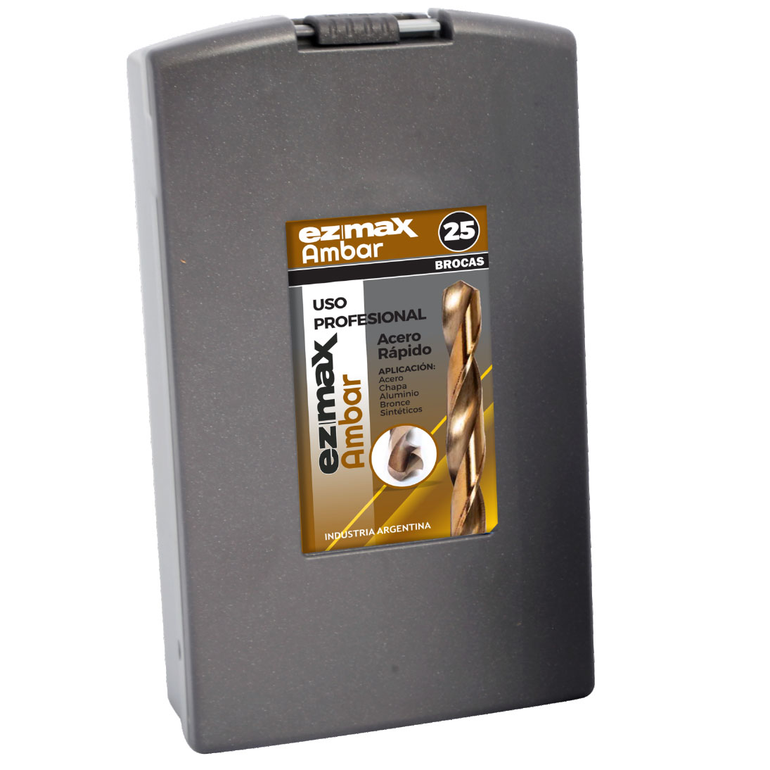 3302-5110 - Caja Plástico Alto Impacto - 25 Brocas EZ MAX Ambar